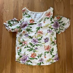 Amour Vert Jacy Silk Blouse XS in Marais Floral